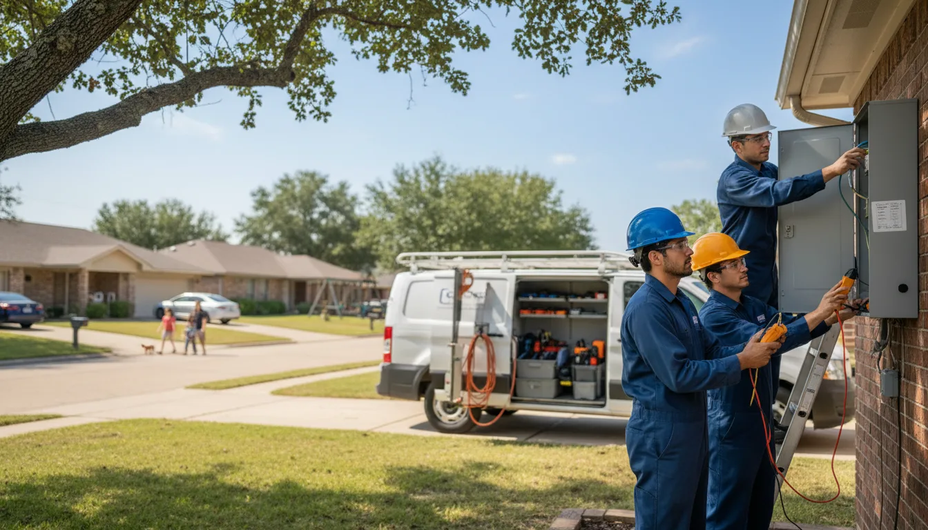 Certified electrician providing emergency electrical services in Maple, TX